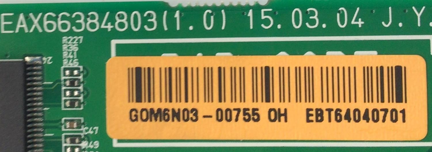MAIN PARA MONITOR LG / NUMERO DE PARTE EBT64040701 / EAX66384803 / 63425001 / NUMERO DE PANEL LD550EUE (FH)(B1) / MODELO 55SL5B - Imagen 2